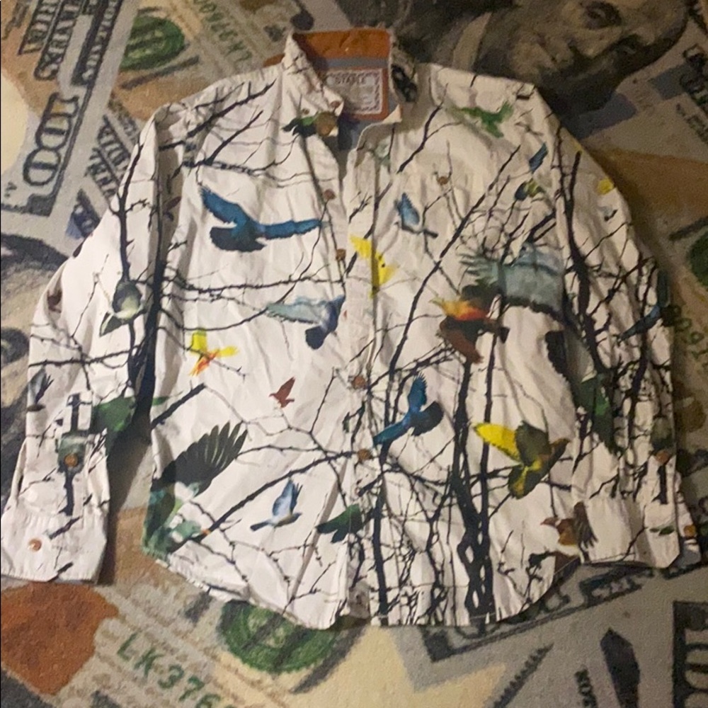 Colorful Bird Dress Shirt